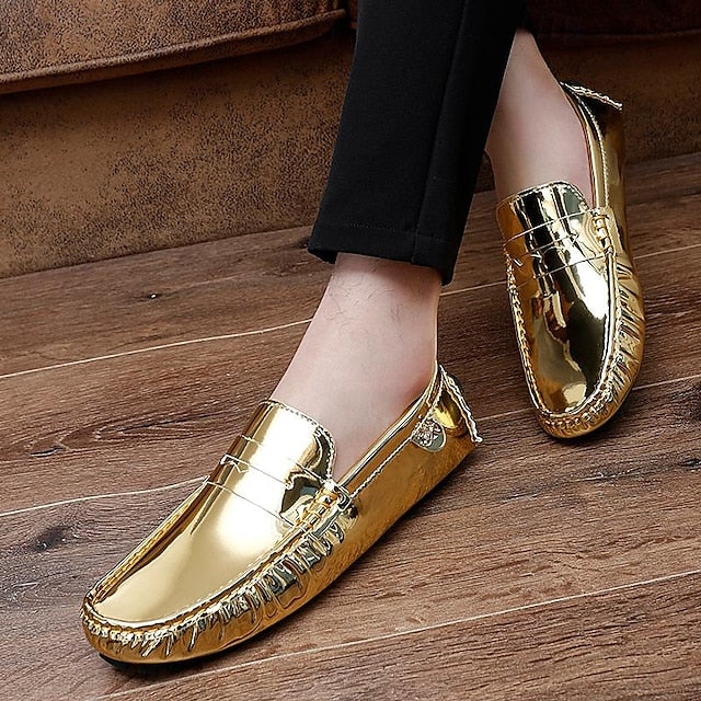 Penny Slip-Ons Loafers Driving Men's Leather PU