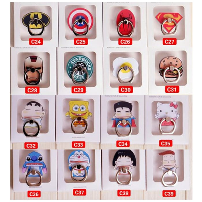 16 Patterns Kawaii Cartoon Ring Holder for Phone CP166487 - Cospicky