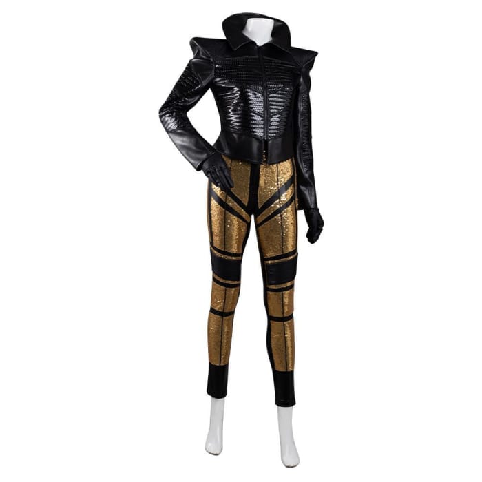 2021 Movie Cruella Coat Pants Outfits Halloween Carnival 