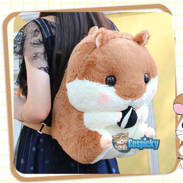4 Colors Kawaii Hamster Plush Backpack CP164963 - Cospicky