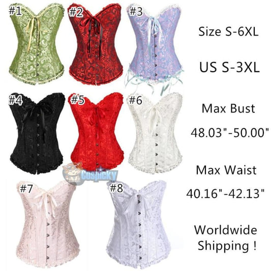 8 Colors S-6XL Palace Style Sexy Corset CP167551 - Cospicky