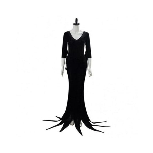 Addams Family Morticia Halloween Cosplay Costume HW3