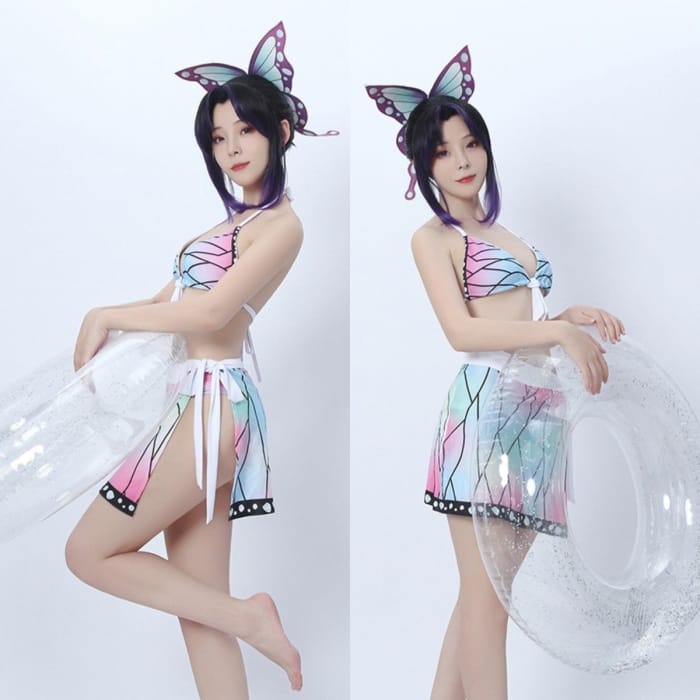 Anime Cosplay Costume Kochou Shinobu Swimsuit BE1005