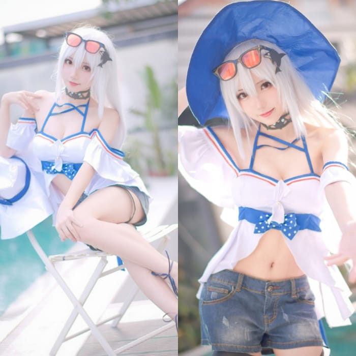 Anime Game Arknights Skadi Cosplay Swimsuit Costume CC0017 - Cospicky