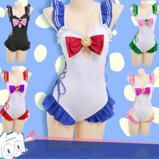 Anime Sailor Moon Cosplays Tsukino Usagi Swimsuit BG001
