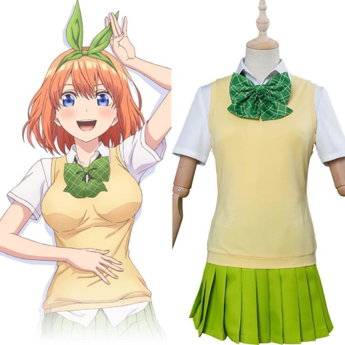 Anime The Quintessential Quintuplets Yotsuba Nakano Cosplay Costume - Cospicky