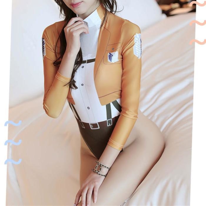 Attack on Titan Uniform One-Piece Swimsuit C12693 - Cospicky