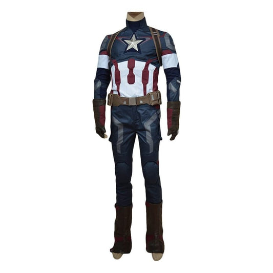 Avengers: Age of Ultron Captain America Steve Rogers Uniform Outfit Cosplay Costume - Cospicky