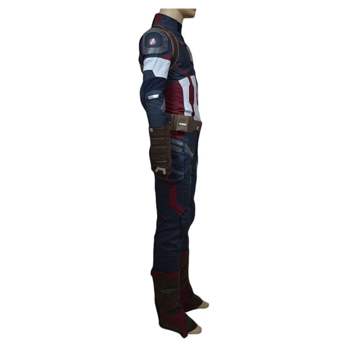 Avengers: Age of Ultron Captain America Steve Rogers Uniform Outfit Cosplay Costume - Cospicky