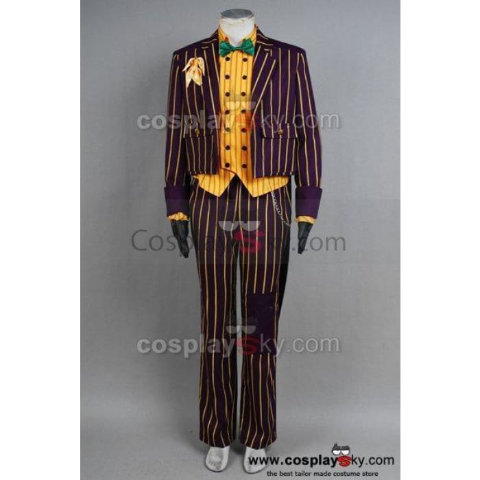 Batman Arkham Asylum Joker Cosplay Costume Coat Suit - Cospicky
