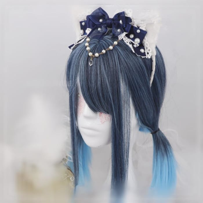 Black-Blue Gradient Bangs Wig CP1811598 - Cospicky