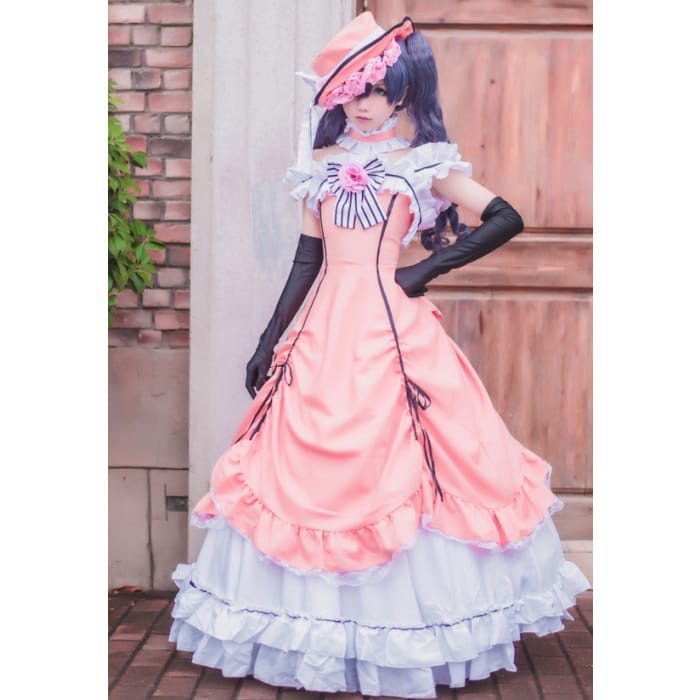 Black Butler Ciel Phantomhive Long Party Gown Dress Cosplay Costume CP151938 - Cospicky