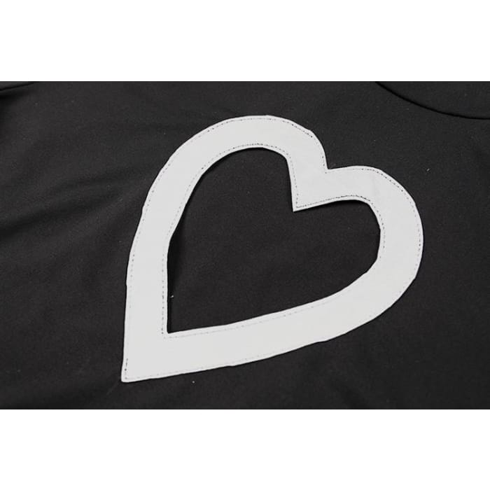 Black Lighted Sweet Heart Short Shirt C13501 - Cospicky