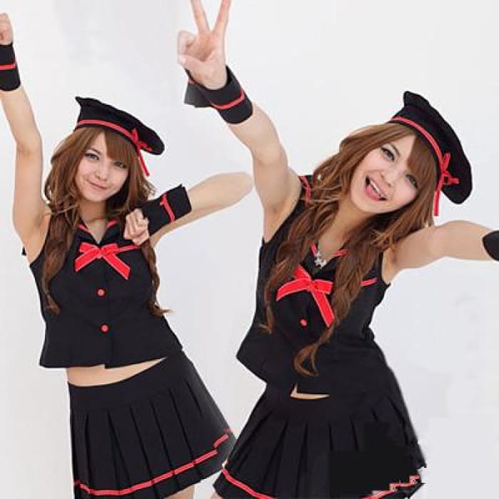 Black Sailor Seifuku Uniform Cosplay Costume Set CP153705 - Cospicky