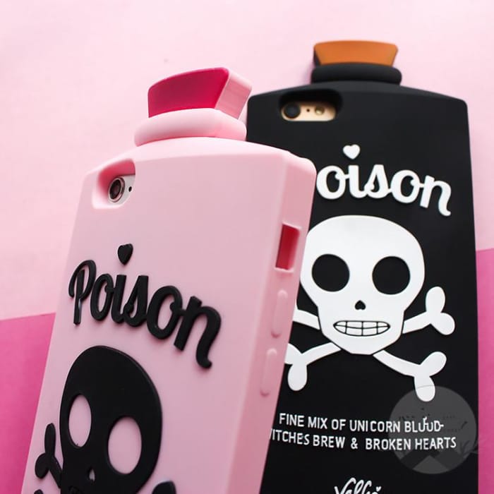Black/Pink Harajuku Kawaii Skull Iphone Phone Case CP168619 - Cospicky