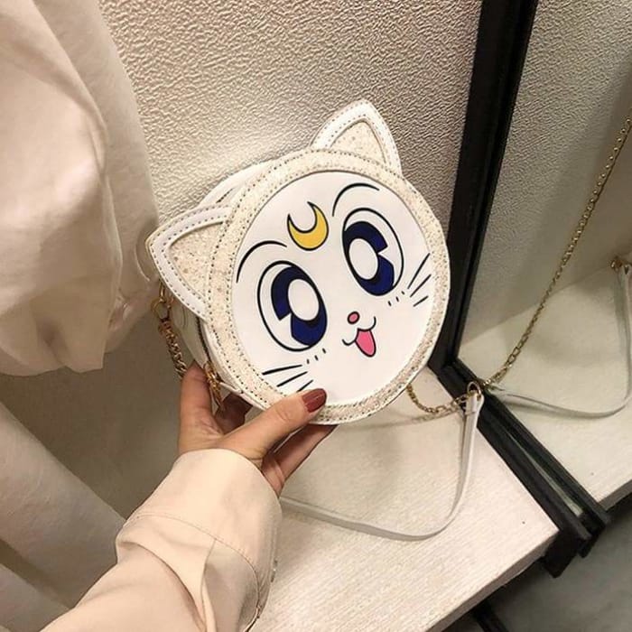 Black/White Sailor Moon Paillette Cross Body Bag C14020