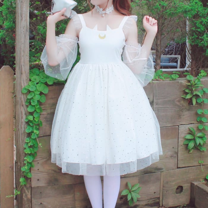 Black/White Sailor Moon Star Lolita Dress CP1710597 - Cospicky