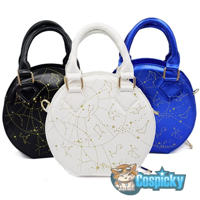 Black/White/Navy Constellation Astrology Shoulder Bag CP178837 - Cospicky