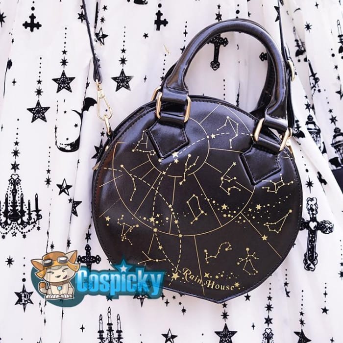 Black/White/Navy Constellation Astrology Shoulder Bag CP178837 - Cospicky
