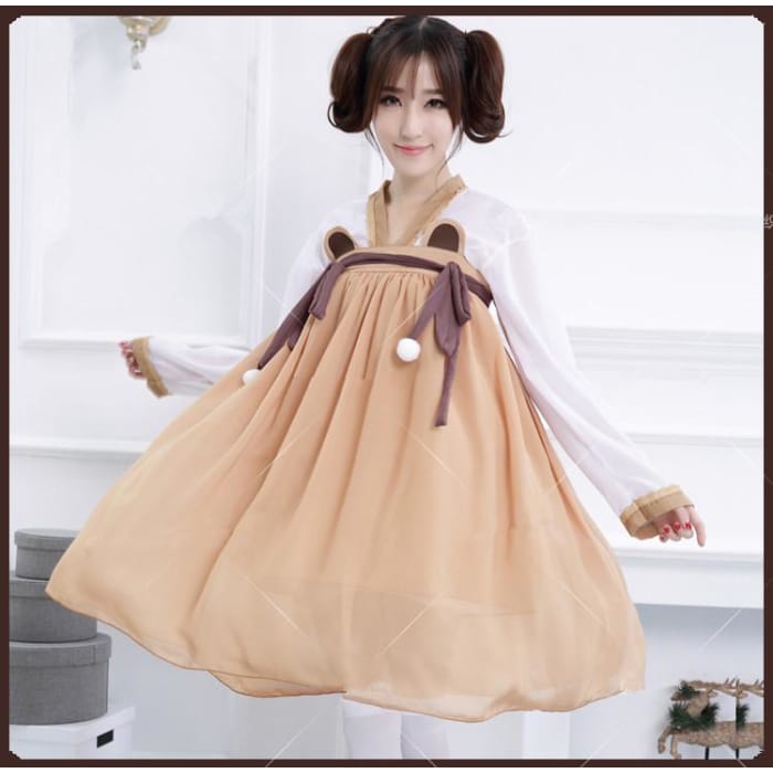 Blue/Khaki Chinese Han Culture Ru Dress Cospplay Costume CP154459 - Cospicky