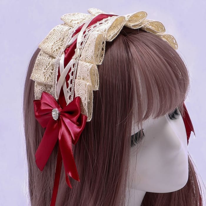 Bow Lace Cosplay Headband-4