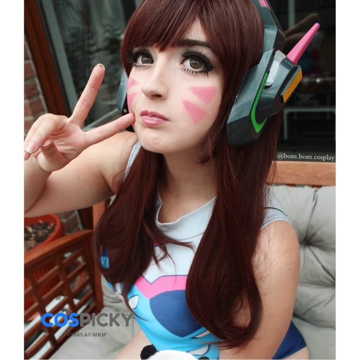 Brownish Red Overwatch D.VA Wig CP167836 - Cospicky