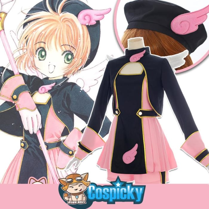 Cardcaptor Sakura Pink Black Battle Cosplay Costume CP1711507 - Cospicky