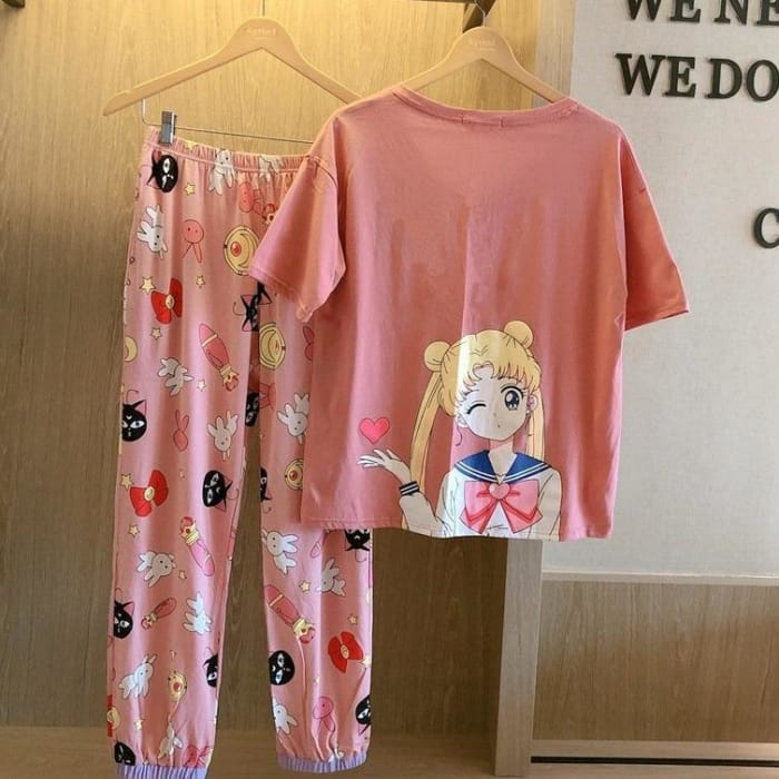 Cartoon Cute Sailor Moon Pajamas Set CC1734 - Cospicky