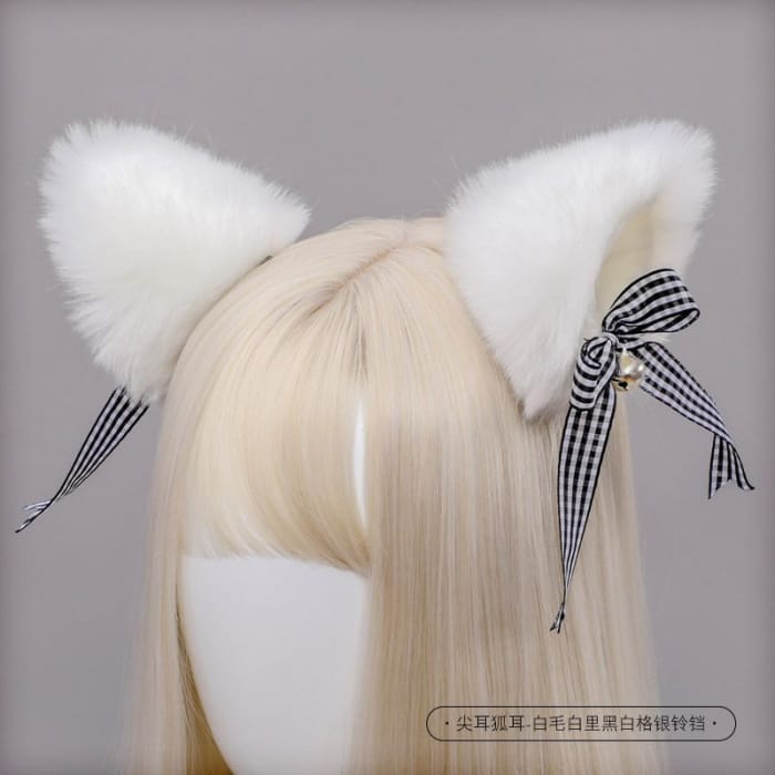 Cat Ear Chenille Hair Clip-9