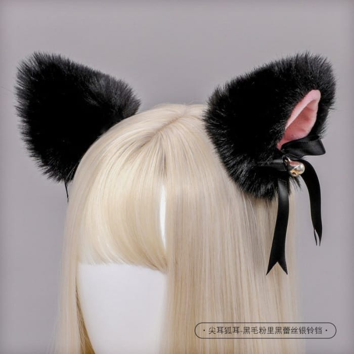 Cat Ear Chenille Hair Clip-7