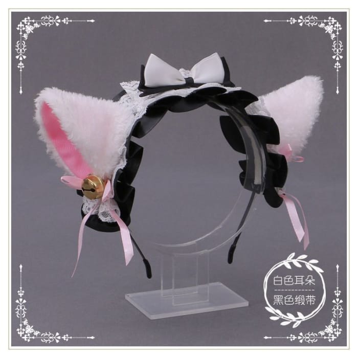 Cat Ear Lace Bow Headband-6