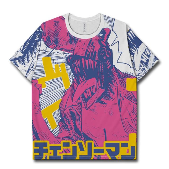 Chainsaw Man Full Desing Colorful T-shirts CC0313 - Cospicky