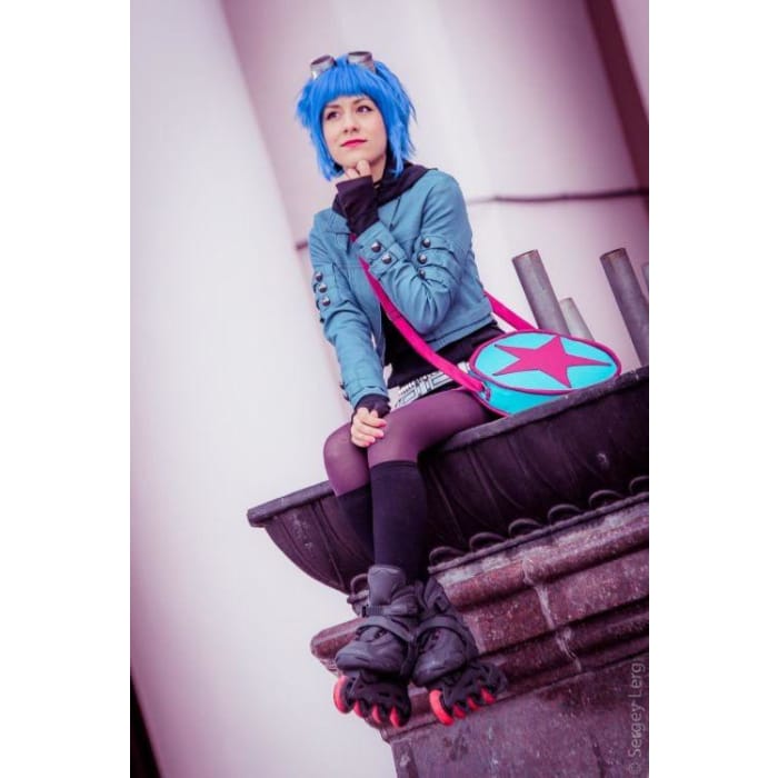Commission Request Ramona Flowers Blue PU Jacket C13033 - Cospicky