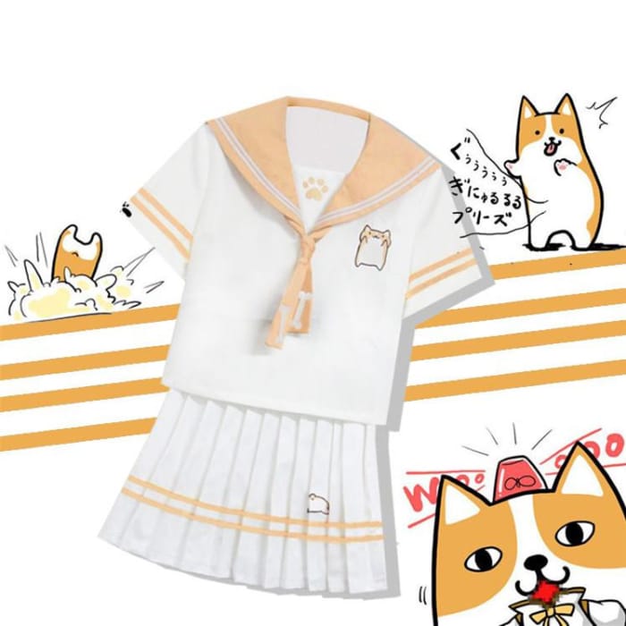 Corgi Sailor Uniform Shirt/Skirt CP1710012 - Cospicky
