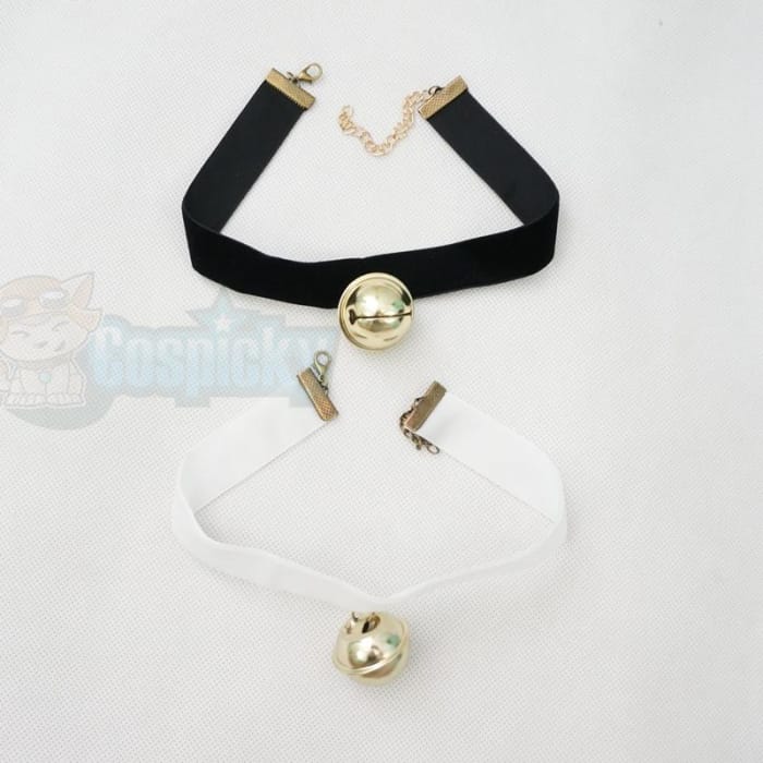 Cosplay Black/White Kitty Jingle bell Choker CP153221 - Cospicky