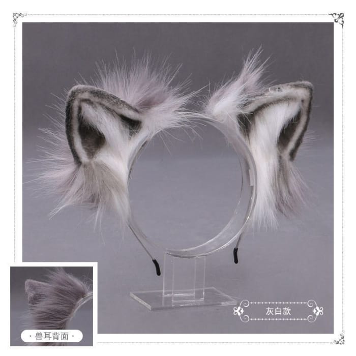 Cosplay Cat Ear Chenille Headband-6