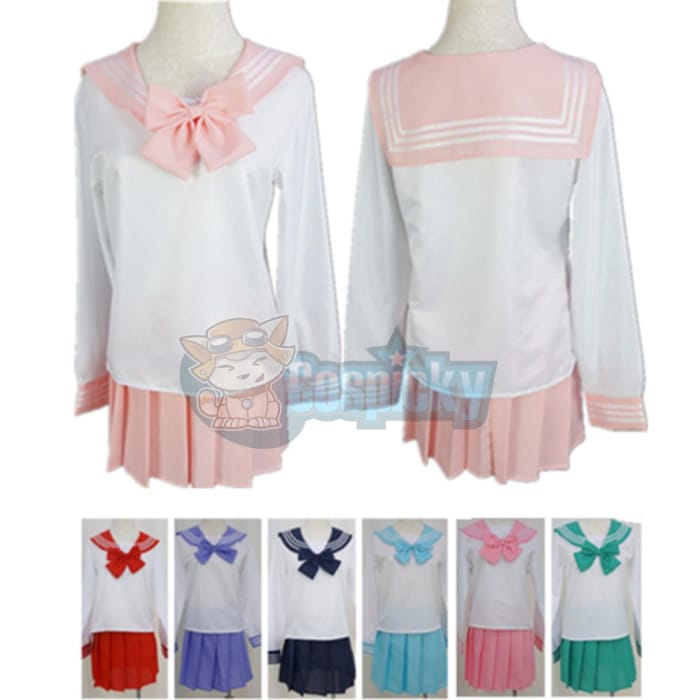 Cosplay Long Sleeve Sailor Seifuku School Uniform Set CP152055 - Cospicky