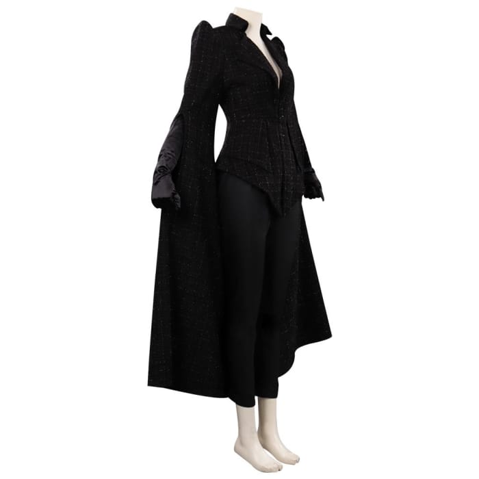 Cruella Black Coat Outfits Halloween Carnival Suit Cosplay 