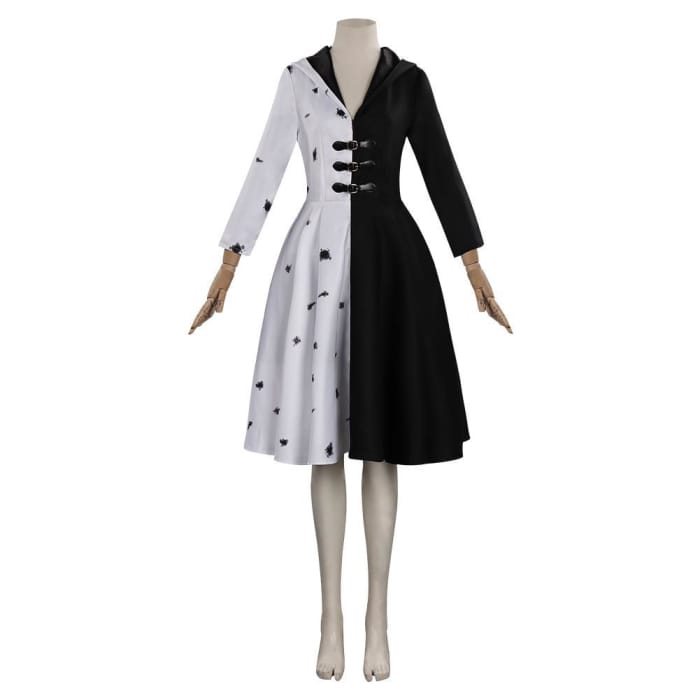 Cruella Dress Outfits Halloween Carnival Suit Cosplay 