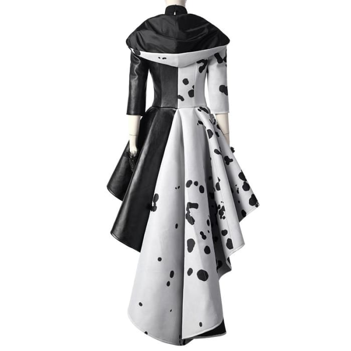 Cruella Emma Stone Dalmatians Movie Cosplay Costume Dress CC0329 - Cospicky