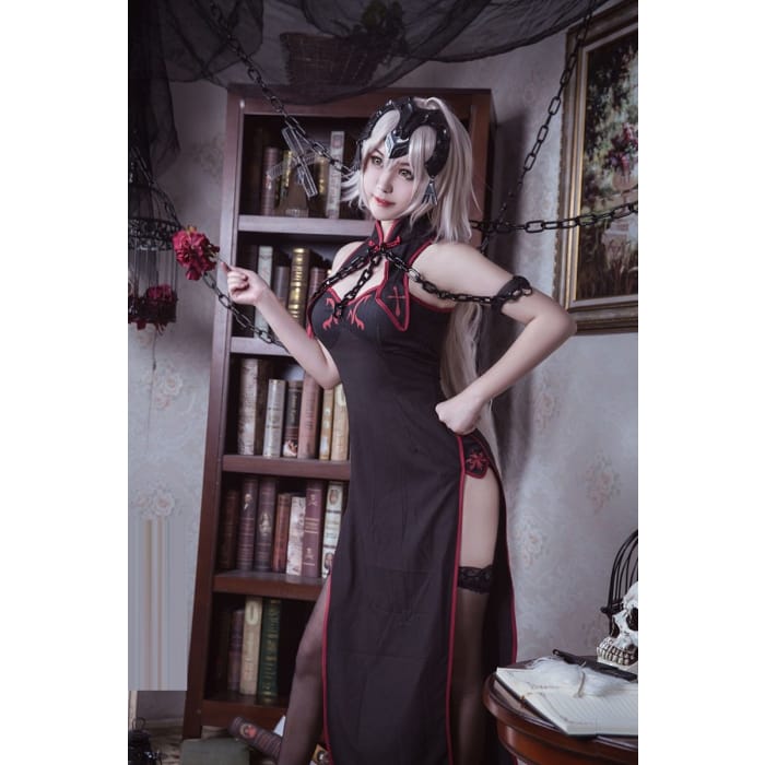 Custom Size Fate Grand Order Jeanne d'Arc Alter Cosplay Black Chain Anime Cheongsam SS0778 - Cospicky