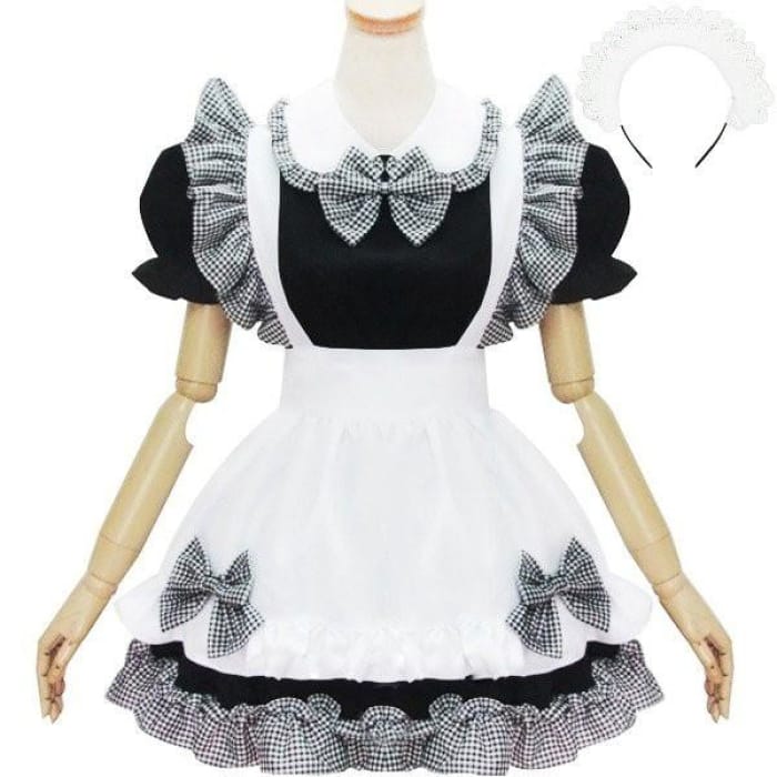 [Custom Size] Sweet Bow Maid Dress Cosplay Costume CP153702 - Cospicky