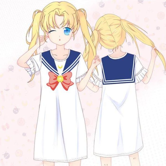 Cute Kawaii Cartoon Bowknot Sailor Moon Dress CP179756 - Cospicky