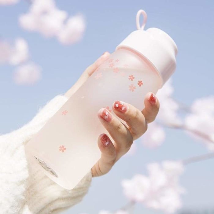 Cute Sakura Glass Water Bottle SP13738