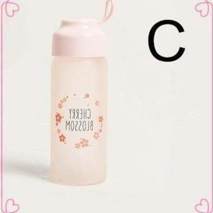 Cute Sakura Glass Water Bottle SP13738