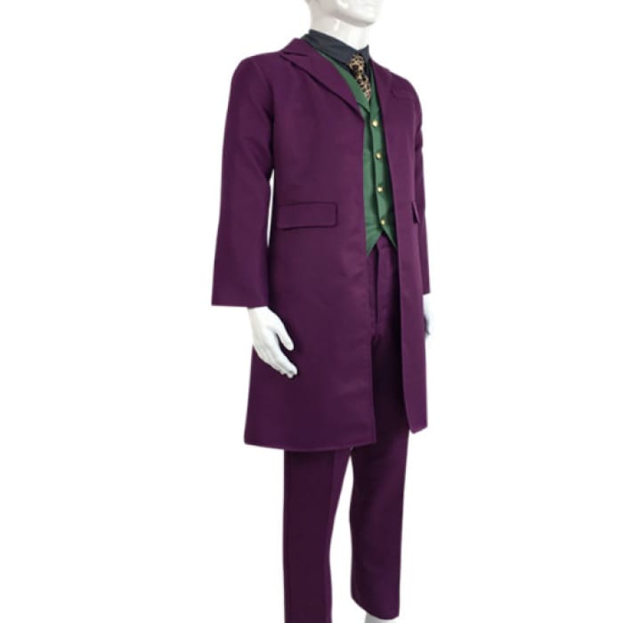 Dark Knight Joker Purple Wool Trench Coat Costume C17955