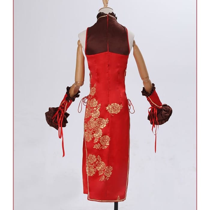 Date a Alive Kurumi Tokisaki Red Chengosam Qipao Cosplay Costume/Wig CC0309 - Cospicky
