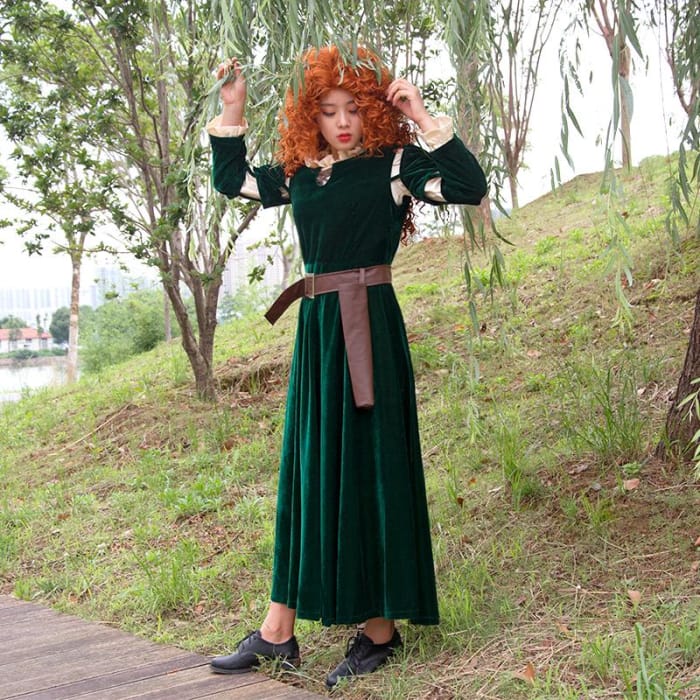 Disney Movie Brave Princess Merida Dress Outfit cosplay costume - Cospicky