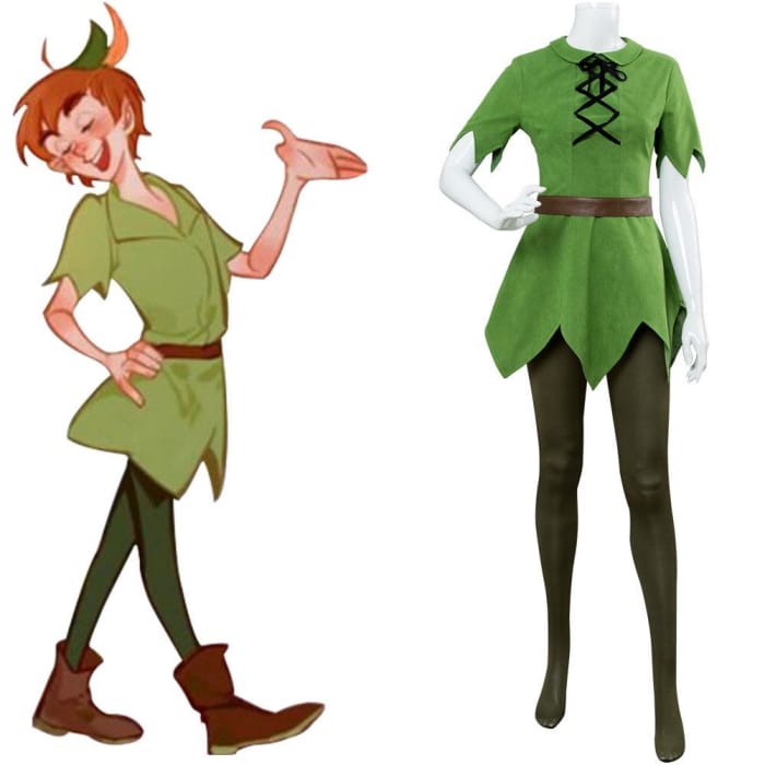 Disney Movie Peter Pan Female Cosplay Costume - Cospicky