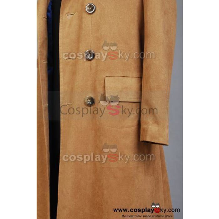 Doctor Who Dr. Brown Long Trench Coat Suit Costume Custom Made - Cospicky